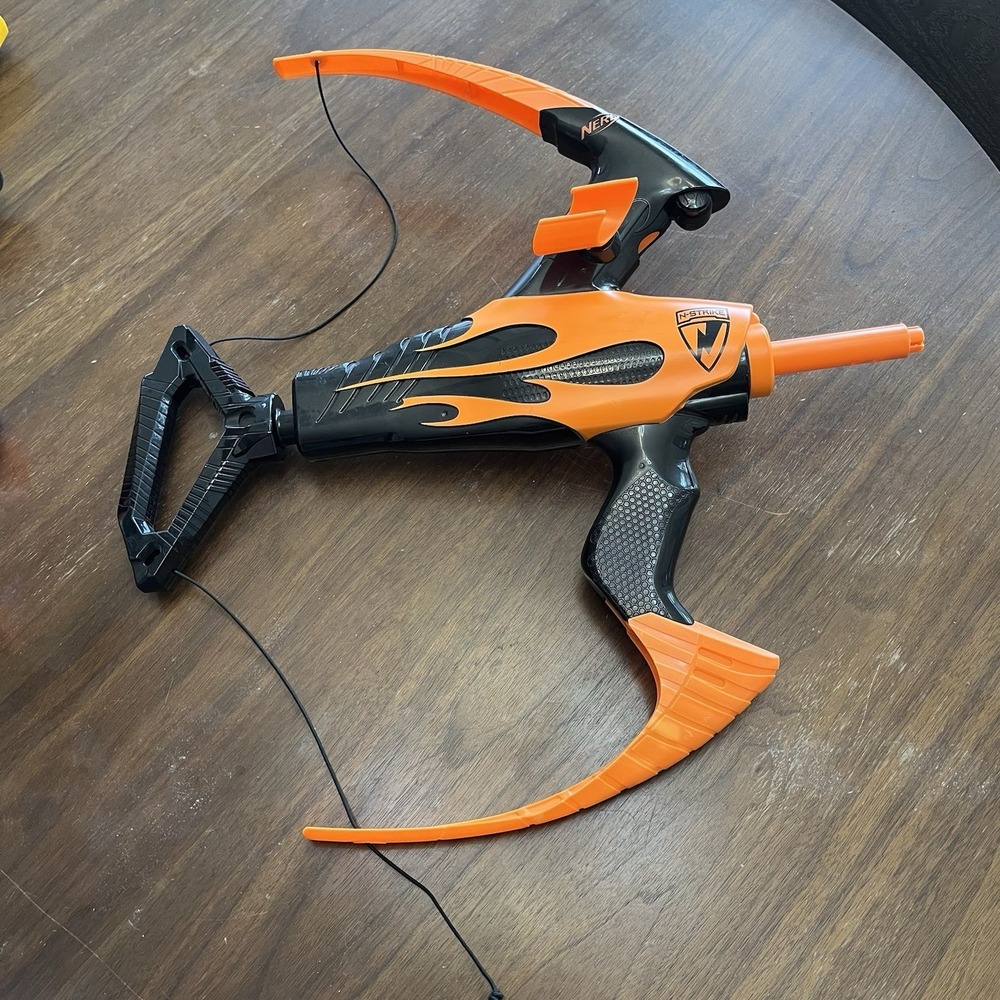 Nerf N Strike Blazin Bow Orange‎ Black 2013 Hasbro Cleaned And Functioning
